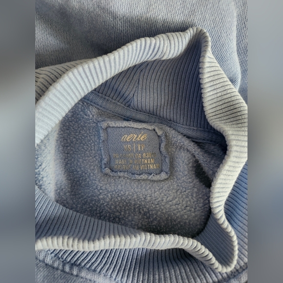 Aerie Oversized XS Light Blue Turtleneck Sweater - Picture 5 of 6